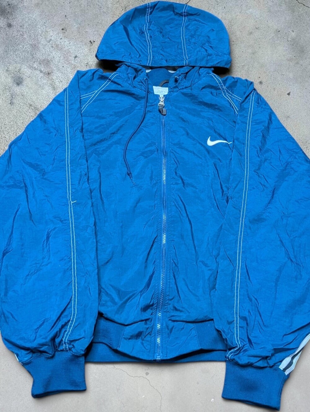 Vintage 90/Y2K Nike Windbreaker Rain Jacket Insulated Hooded Mens Large Full Zip